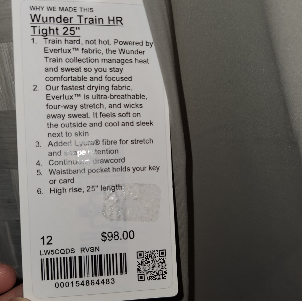 Lululemon Wunder Train NWT Leggings Sz 12 - Picture 4 of 4